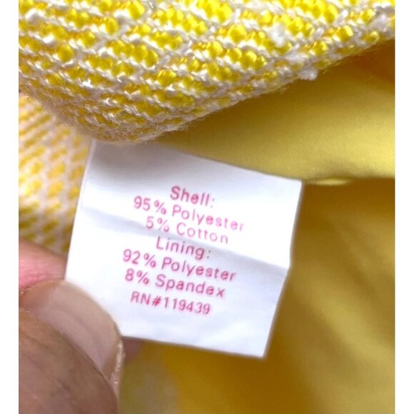 Julie Brown JB NYC Sunshine Yellow Sheath Dress tiered fringe size 12 - Picture 9 of 9